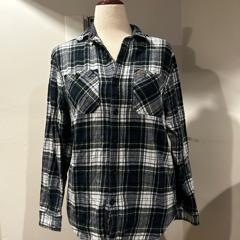 Plaid Button-Up Shirt